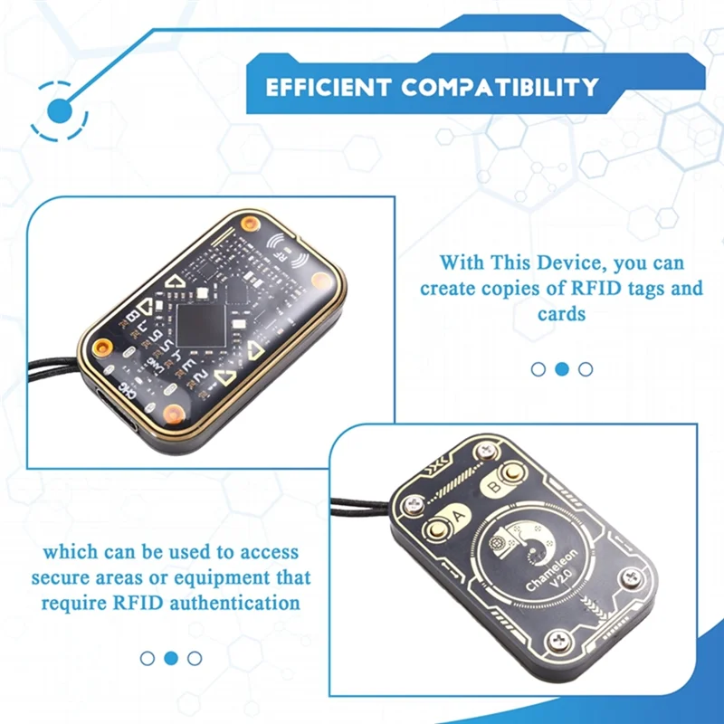 

FEDI-Chameleon Ultra V2.0 Считыватель смарт-карт Эмулятор RFID 125 кГц 13,56 МГц Декодирование карт NFC Дубликатор 5UID + 6CUID-карт