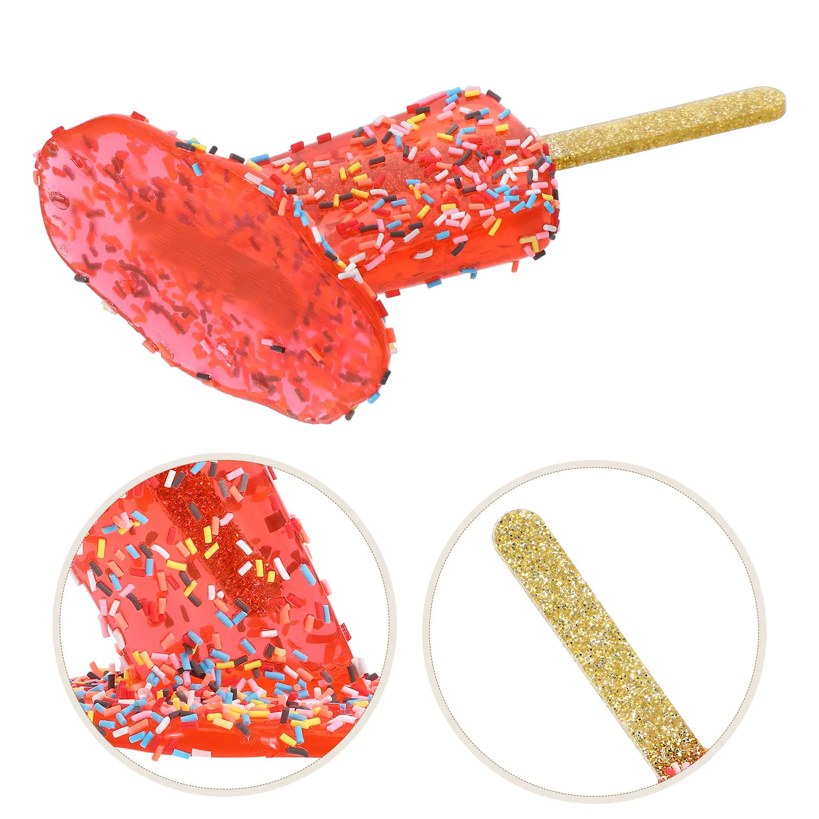 Realistic Melted Ice Cream Resin Ornament Unique Home Decor Decorative Ice Cream Sculpture Fun Resin Photo Prop