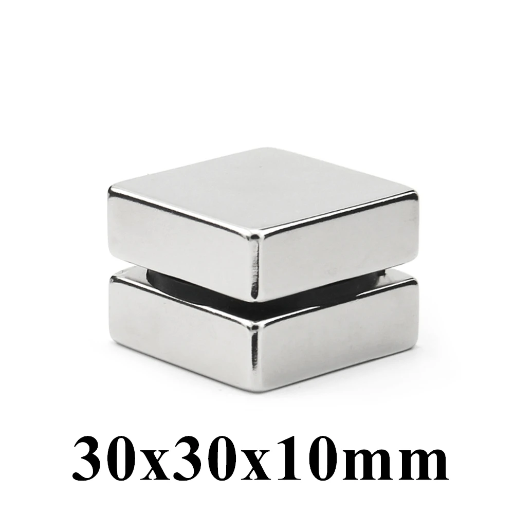 

1-10pcs 30x30x10mm Super Powerful Strong Rare Earth Block NdFeB Magnet Neodymium N35 Magnets 30x30x10 mm