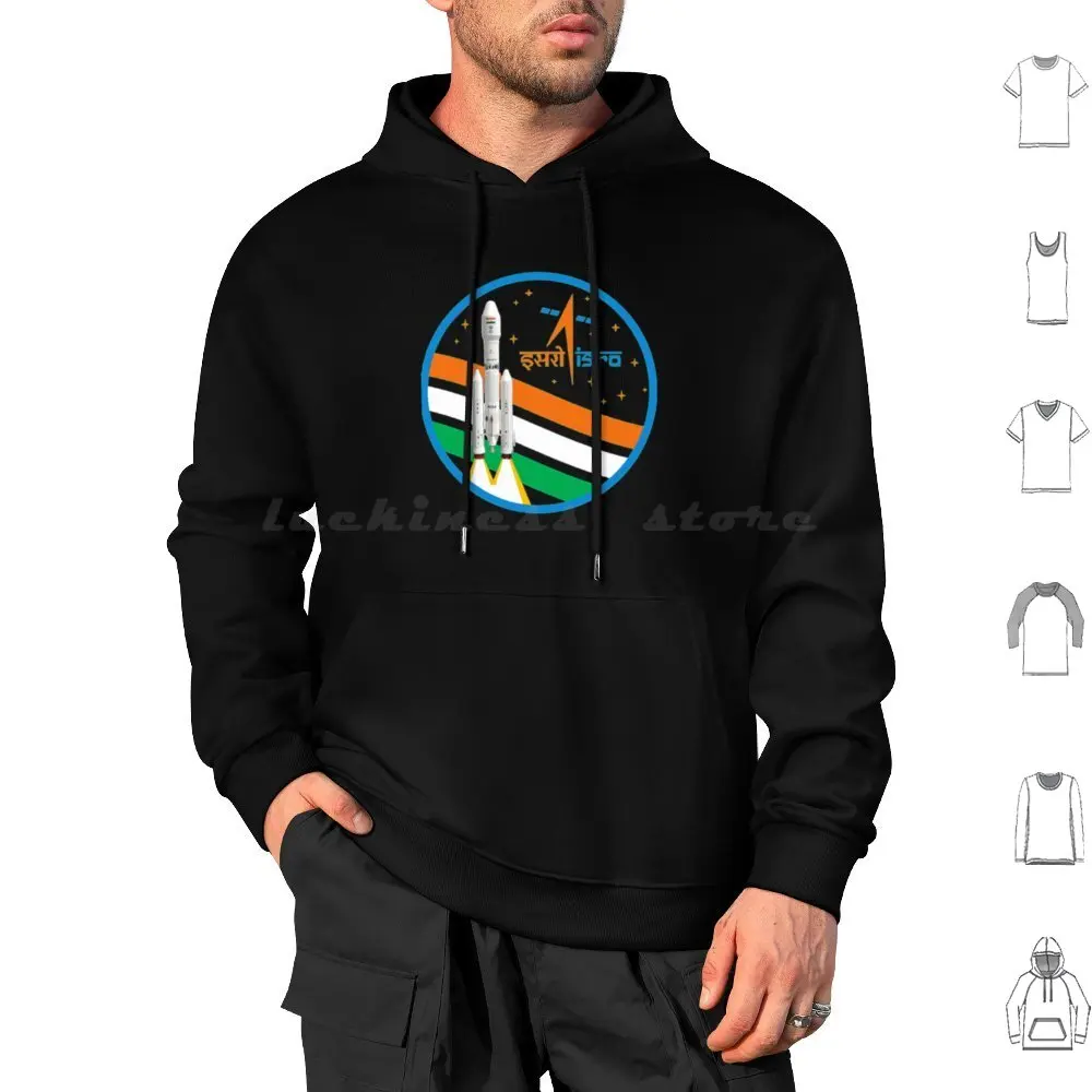 Isro India Rocket Tee-Indian Space Exploration Hoodies Long Sleeve Isro Exam Isro First Satellite Isro Official