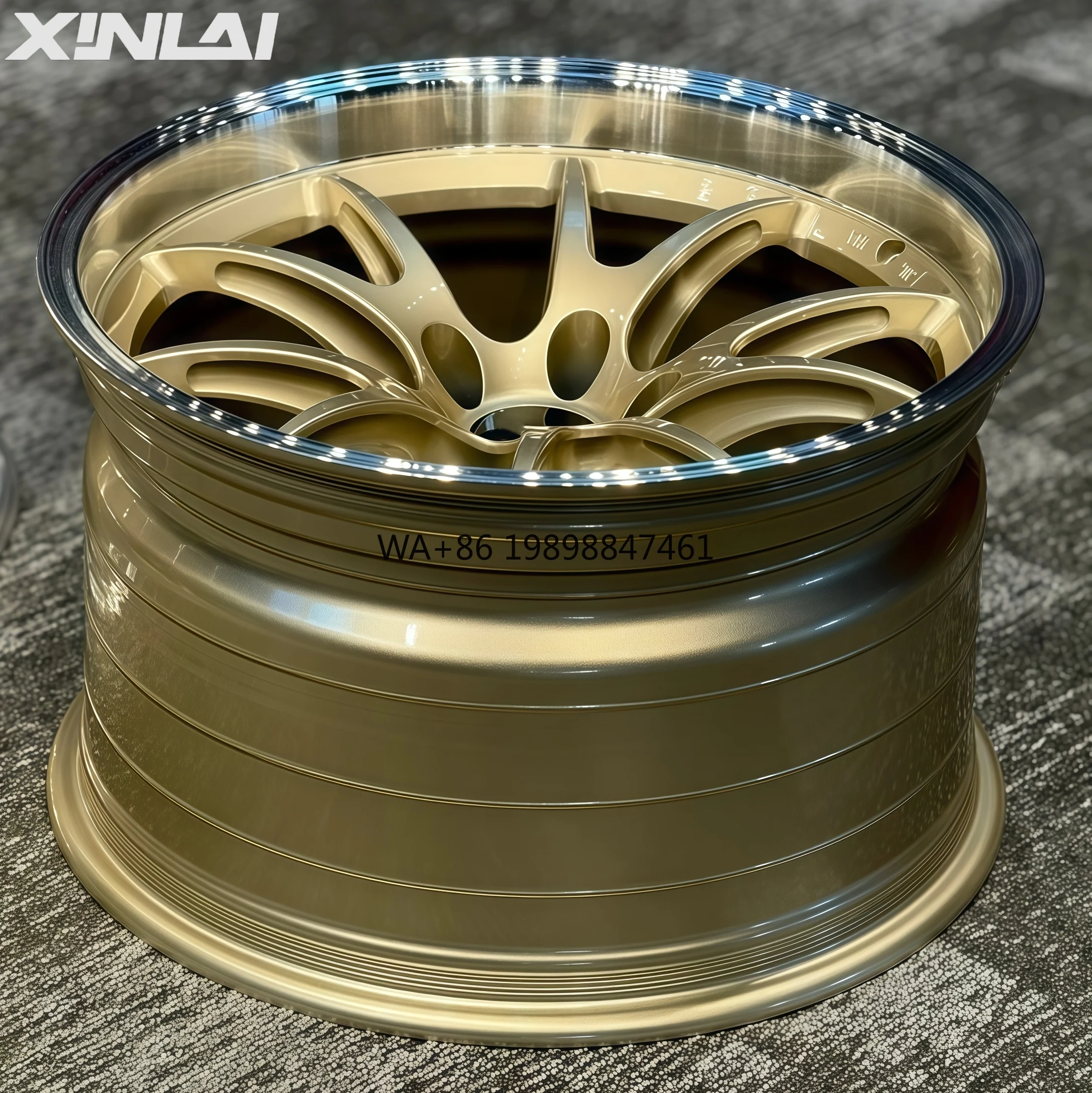 

XINLAI Custom Deep Concave 5x112 5x120 5x130 18 19 20 22 24 26 Inch Rims Wheel 1-Piece Forged Alloy Wheel Hub for BMW Mercedes