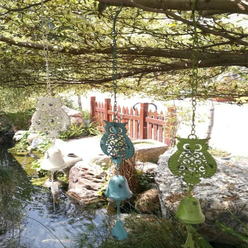 

Cast iron retro hanging wind chimes, garden decoration cast iron bells, creative hanging groceries