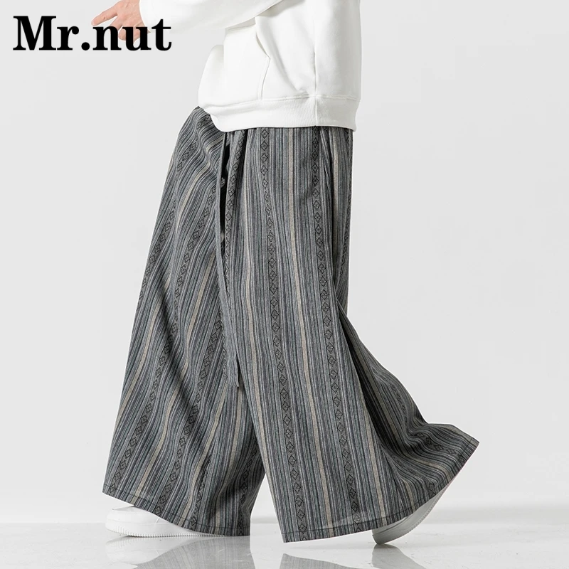 

Oversize Cotton Linen Pantskirt Wide Leg Pants Unisex Slacks Harajuku Men Clothing Baggy Pants Fashion Casual Trousers Japanese