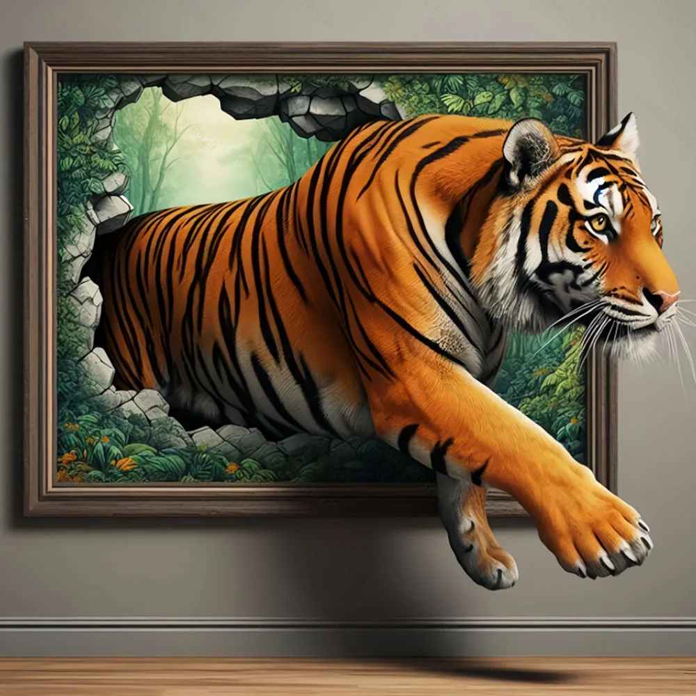 Tiger Diamond Painting Set for Painting, DIY Adult Full Diamond Home Decoration Painting Set, Adult, Frameless Crafts