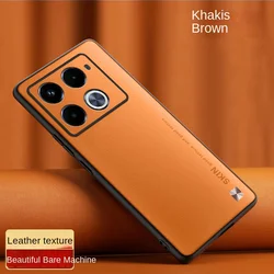Infinix Note 40 Pro 케이스 소프트 비건 가죽 그레인 보호용 뒷면 커버 케이스 Infinix Note 40 Pro Plus Note40 Shell