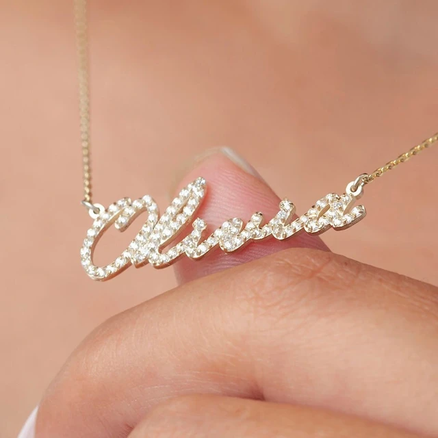 Personalized diamond necklace hot sale