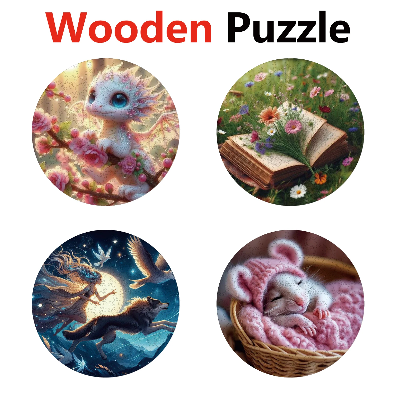 

YPAN Fox Snake Turtle Beauty Animal Puzzles Unique Shape High Quality Jigsaw Puzzle Wooden Puzzle Best Gift For Child