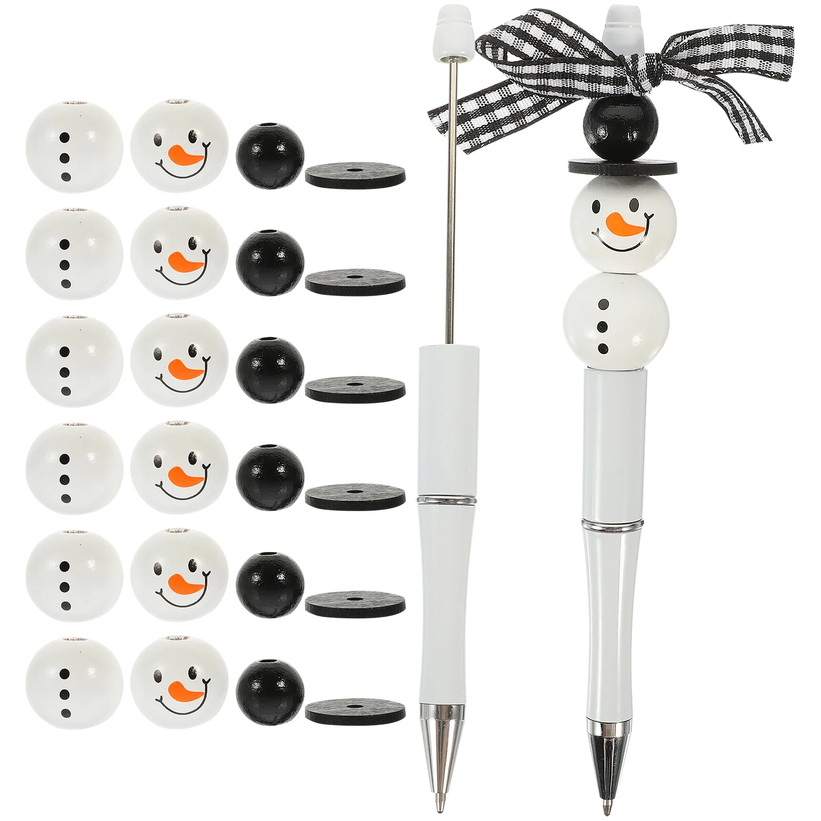 1Set Beadable Pen Portable Multi-Function Fun Pens Bright Color Design Adults Teens Christmas Gifts Beadable Pens