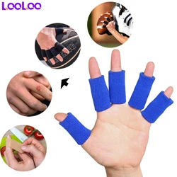 Elastic Respirável Finger Brace para Adulto, Soft Almofada Confortável, Splint Sleeve, Almofada Segura, Basquete, Voleibol, 10Pcs por Conjunto