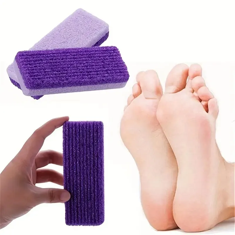 2pcs Foot Care Pumice Stone for Feet Double Sided Foot Pumice Stone Dead Skin Scrubber for Feet Hands and Body Dead Skin Remover