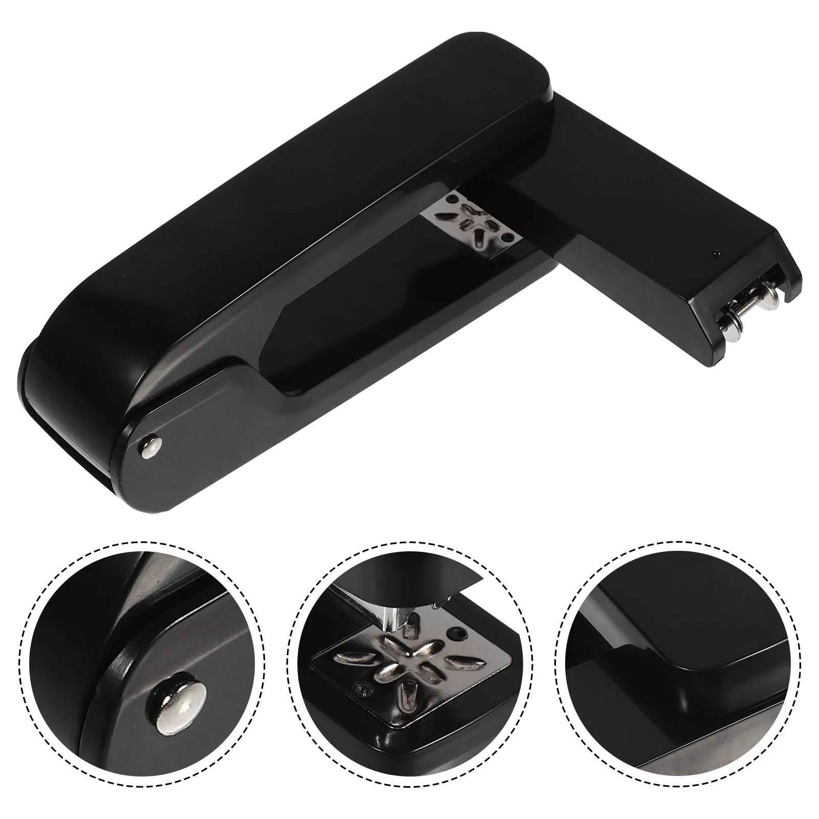 

1pc Rotary Stapler Desktop Office Hand Stapler Household Supply High Durability Portable Multi-Use Streamlined Design Easy Carry