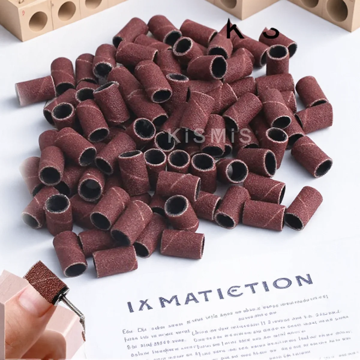 

50Pcs Sanding Bands Drill Bits for Nail Drill Machine Manicure Pedicure Nail Care Sanding Grinding Tool