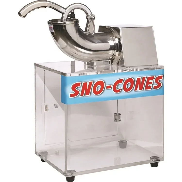 Electric Snow Shavers Machine Snow Cone Ice Machine  with Acrylic Box