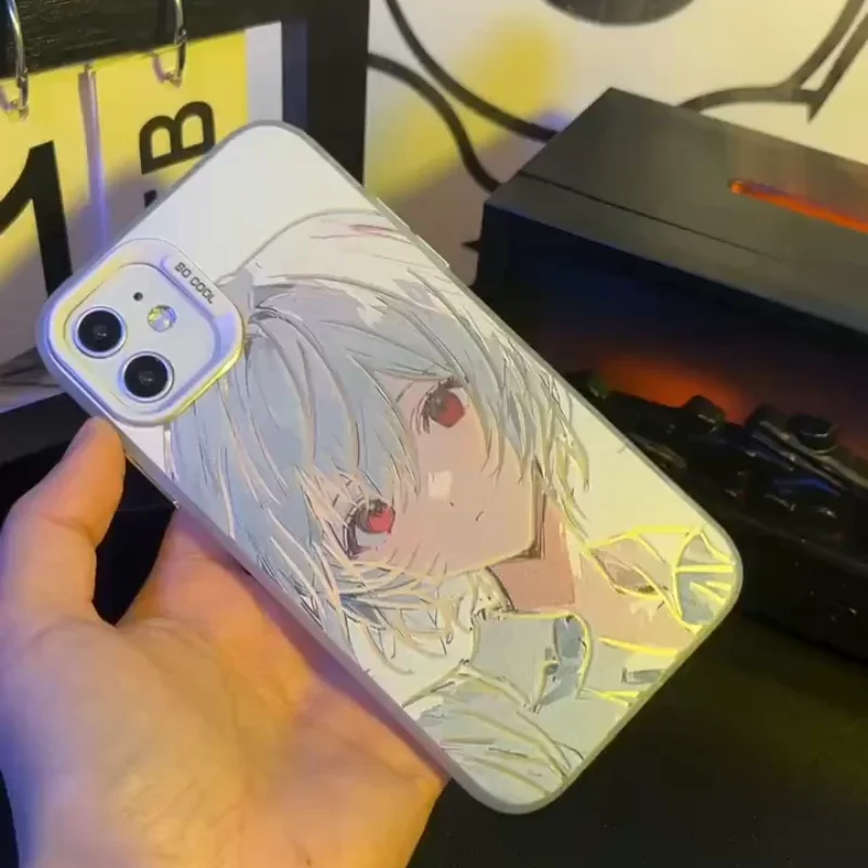 اليابان أنيمي Ayanami Rei جراب هاتف آيفون 17 16 15 14 13 12 11 برو ماكس زائد الهواء البسيطة 17promax لطيف الكرتون فتاة الغطاء الخلفي