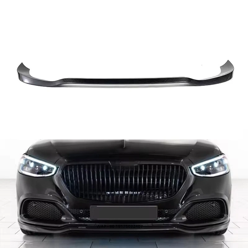 

Car Bumper Parts Dry Carbon Fiber Front Bumper Lip Suitable for 2021- S580 S680 W223 Auto High Quality Accessories
