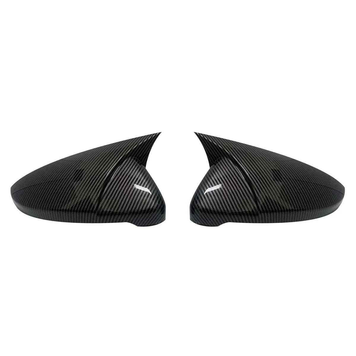 For VW Volkswagen Golf 7 7.5 MK7 7.5 2013-2020 Side Rear View Mirror Cap Cover Carbon Fiber Black Side Wing Mirror Cover