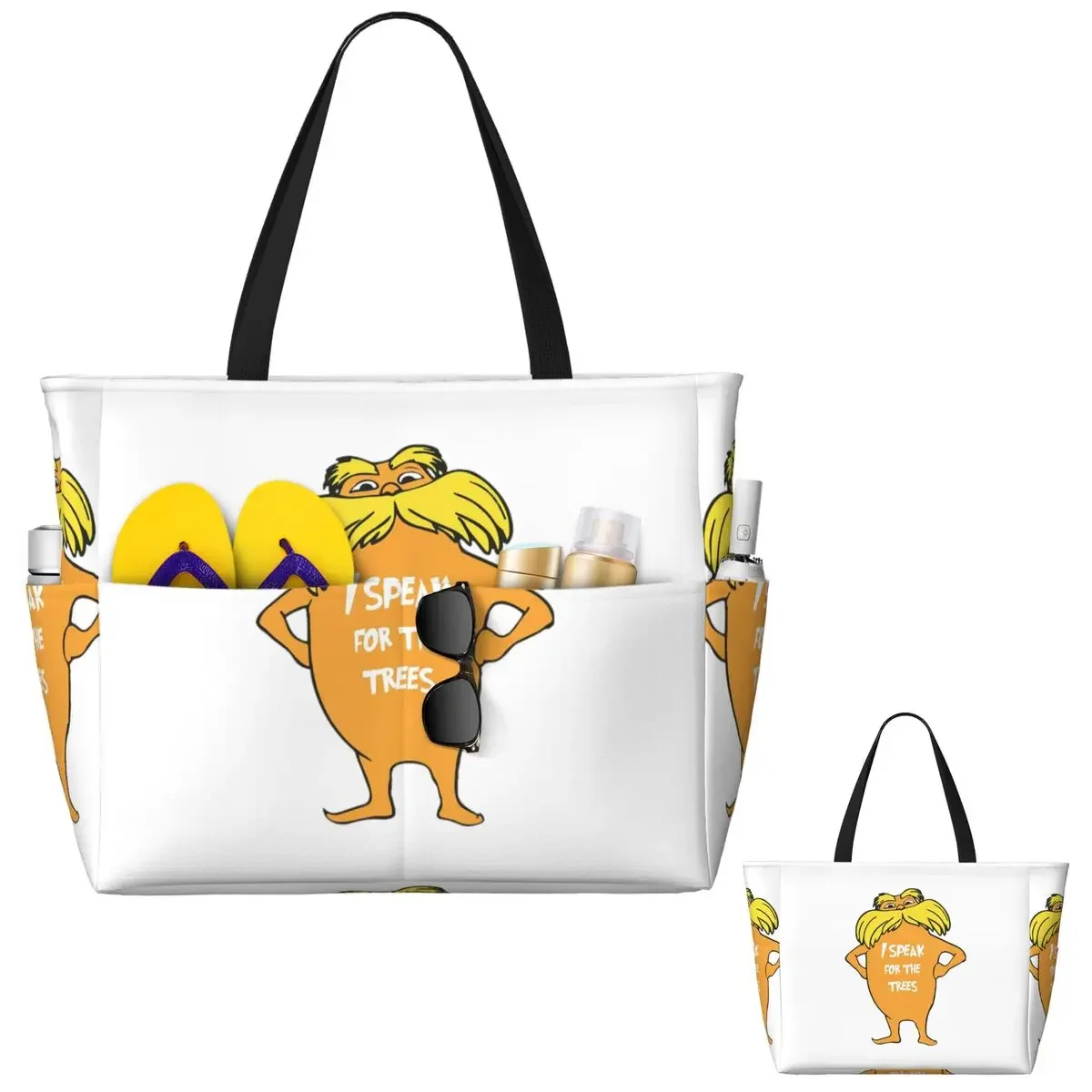 Lorax I Speak For The Trees So Cute Beach Tote Bag Sport Gym Yoga Duffle Large Tote Bag Women Travel Bag Fitness bag