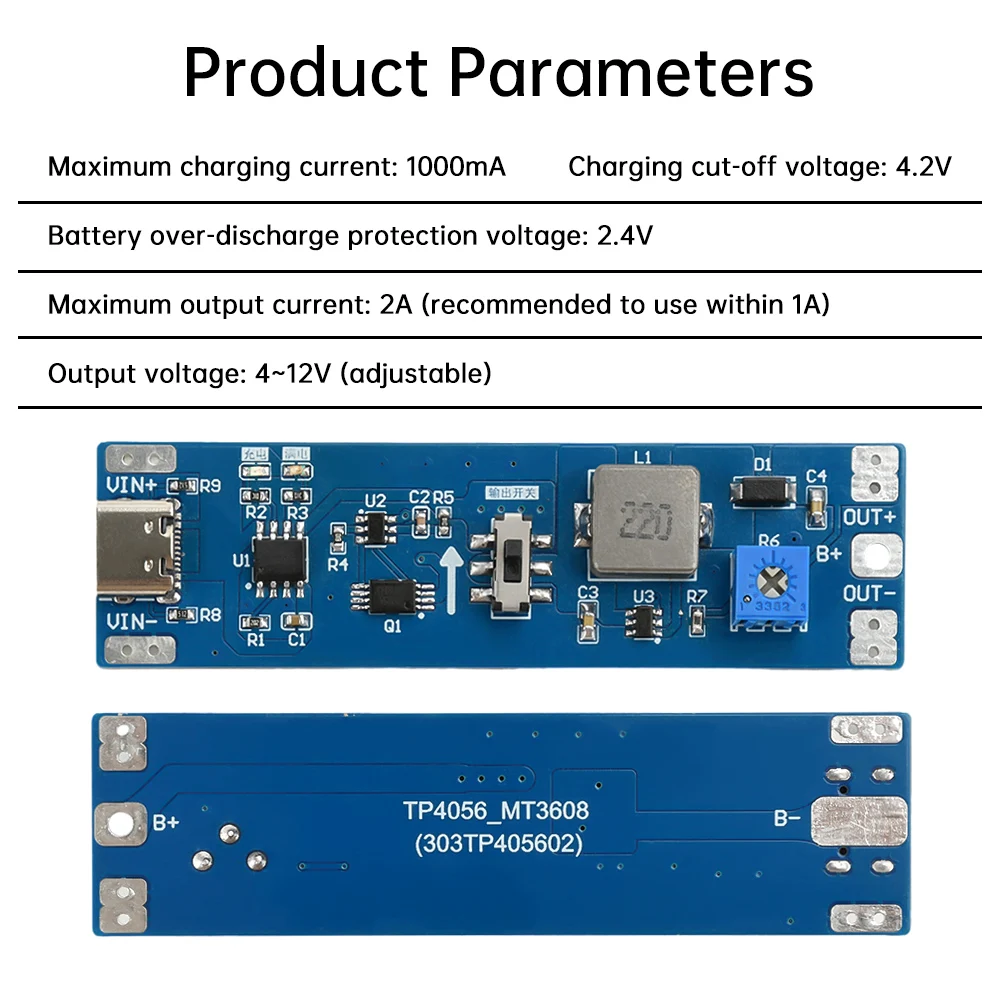 3.7V to 9V 12V 18650 Lithium Battery Boost Step Up Module UPS Uninterruptible Power Supply Module Charge Discharge Integrated image 4