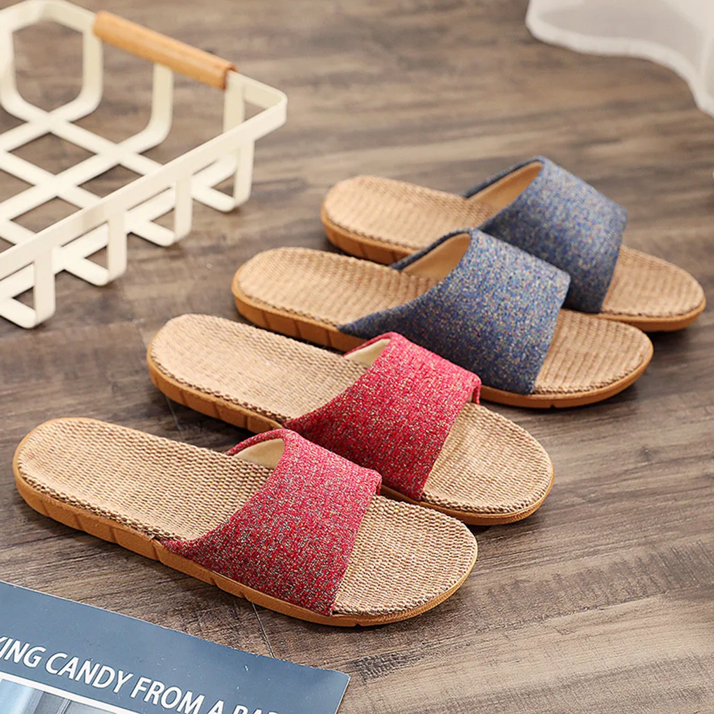 

Ladies Indoor Home Summer Cotton And Linen Thickened Slippers House Sandals Light Cool Floor Hemp Shoes 2024 Women Hot Selling 1