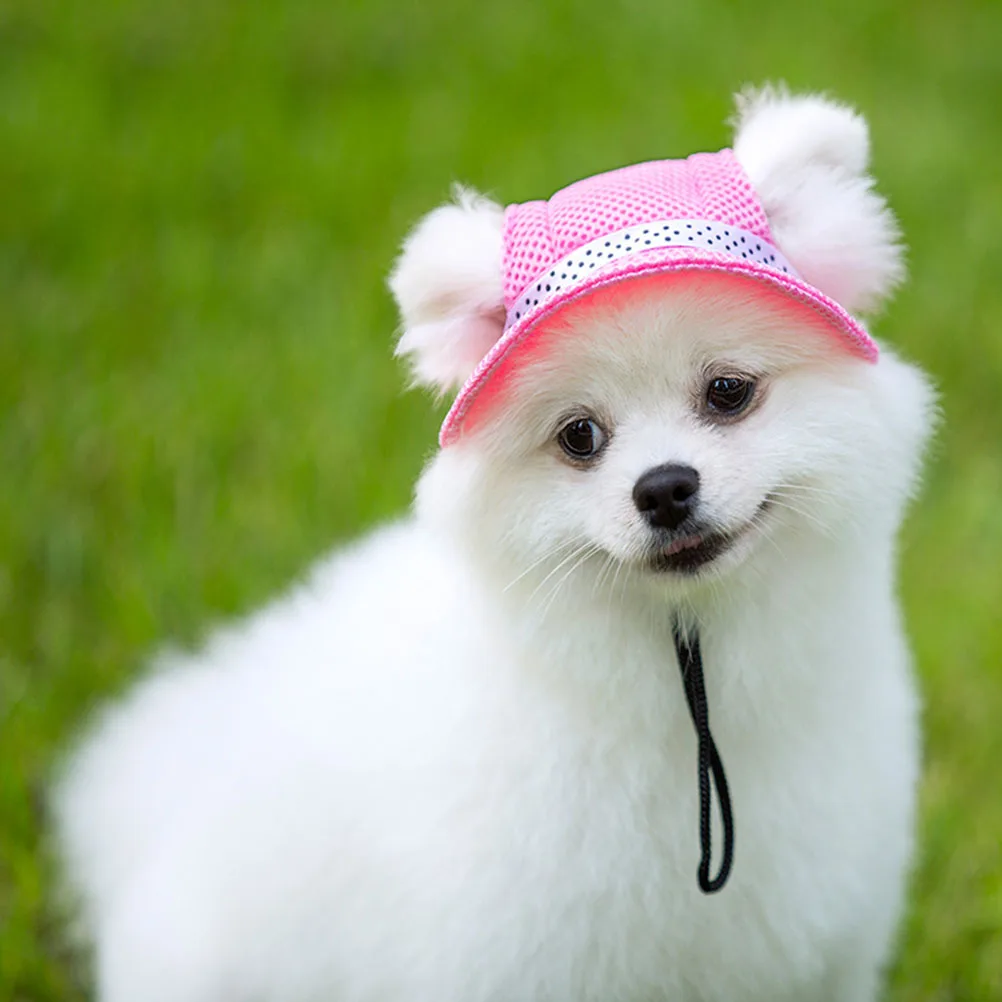 

Pet Hat Dog Hat Breathable Sun Proof Adjustable Chin Strap Decorative Summer Outdoor Headwear Stylish Puppy Pet Accessories