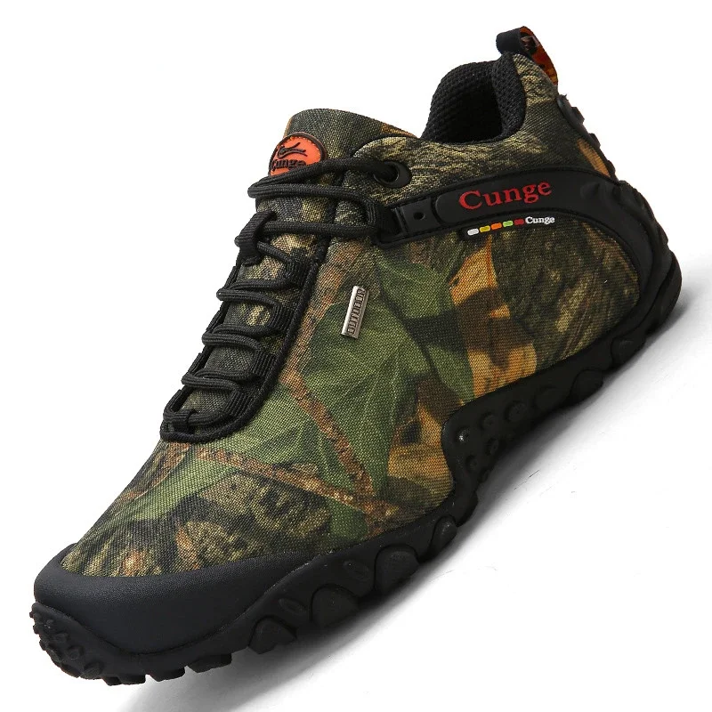 Outdoor Men Sneakers Tactical Boots Leather Warm Camping Hiking Boots Travel By Walking Shoes Snow Boots