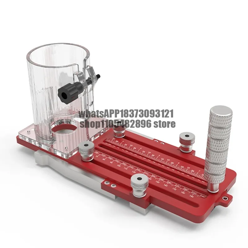Multifunctional Router Mortise Jig Door Hinge Template Guide Rail Adapter Circular Slotting for Wood Trimming & Groove