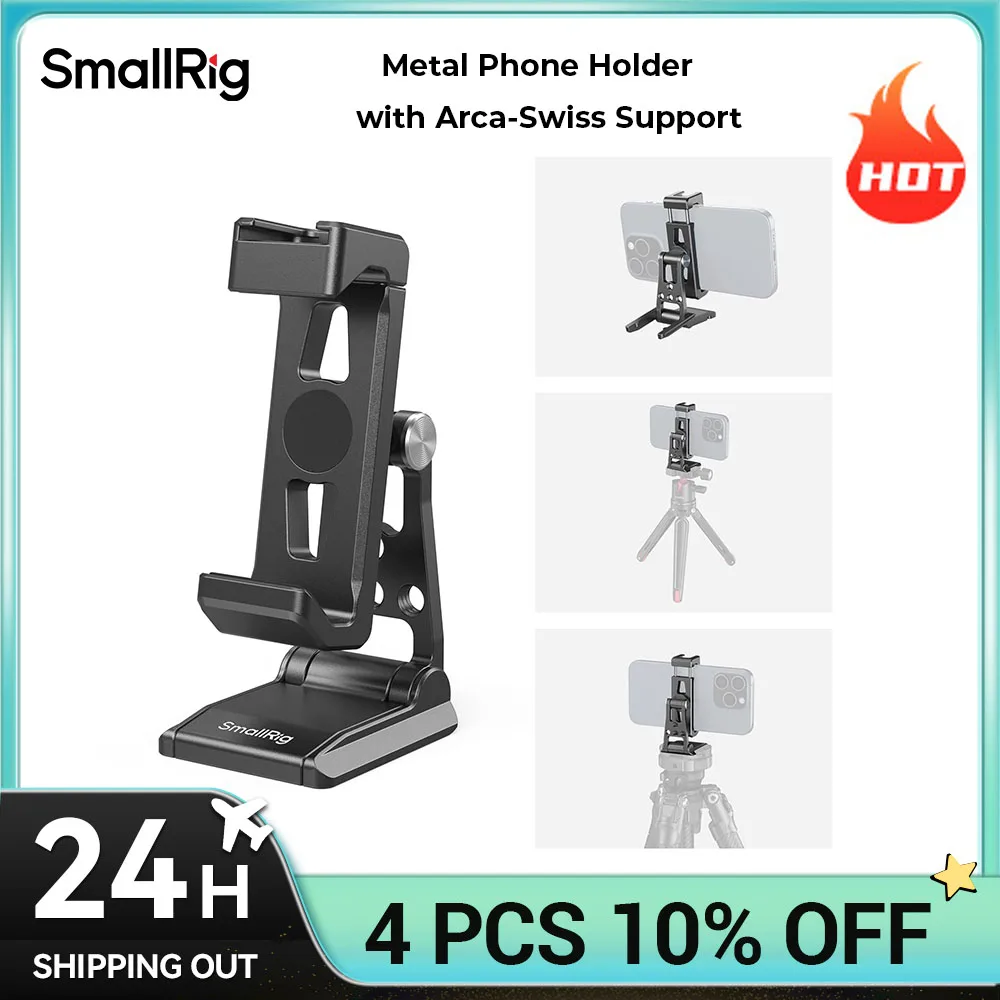 

SmallRig Phone Tripod Mount,Phone Holder with Quick Release Adapter for Arca-Swiss, Multifunctional Phone Holder for Arca Tripod