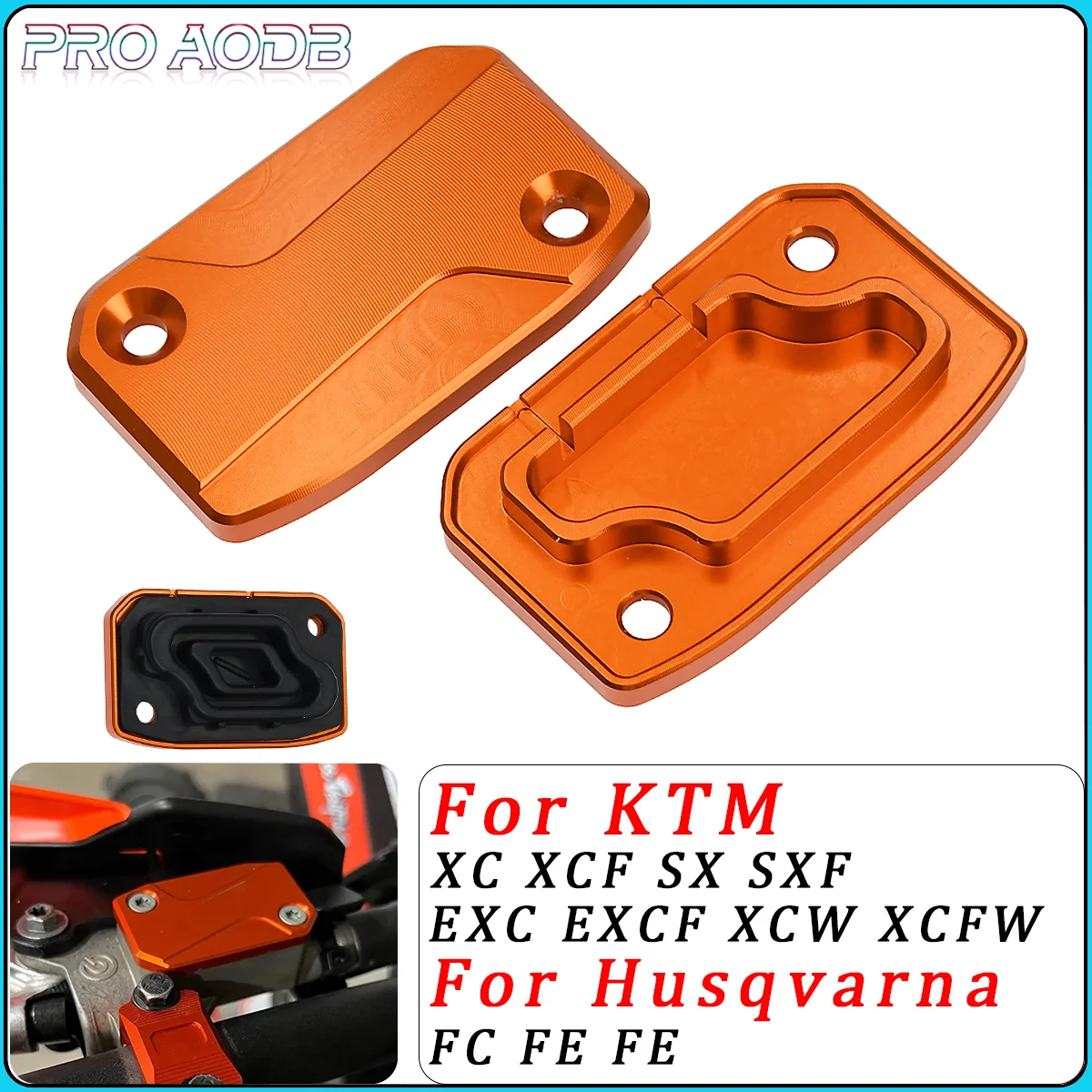 

For KTM EXC EXCF XC XCW XCF SX SXF TPI 125 150 250 350 450 2017-2023 Motorcycle CNC Front Brake Clutch Fluid Reservoir Cover Cap