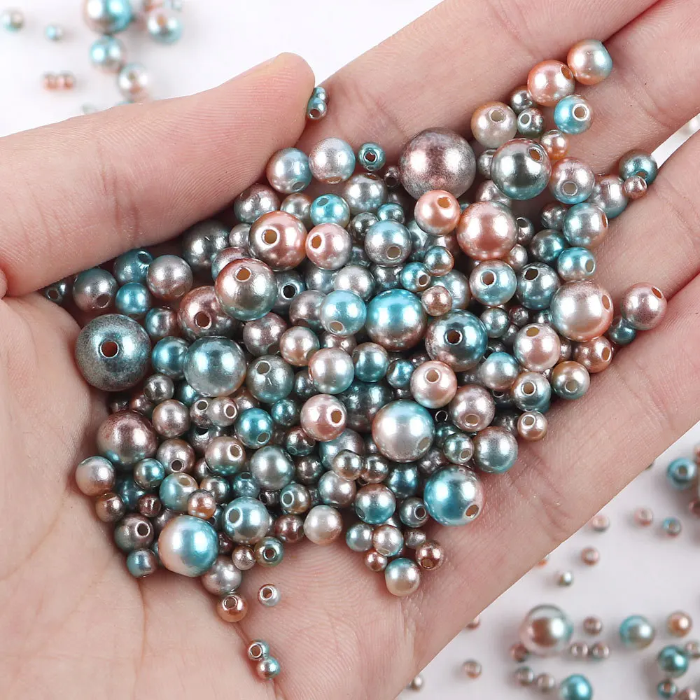 3-10mm Multi size Gradient Mermaid Pearls Round Beads For DIY Craft Scrapbook Decoration 4