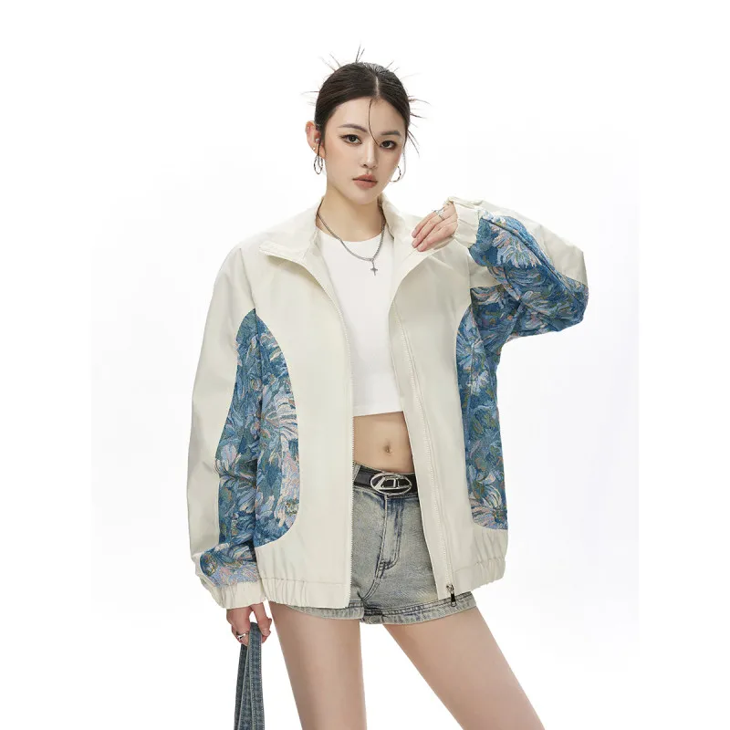 

Молодежный уличный корейский гонконгский вкус, большой размер, вышитый цветочный цвет, дизайн, нейтральный трансграничный мужской дэт