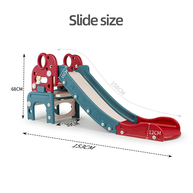 Children's Sports Entertainment Slide White Cute Foldable Slide Smooth Safety Living Room Barbie Furniture