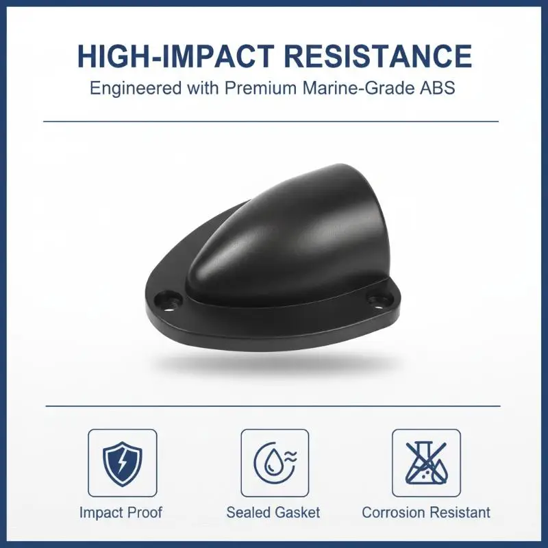 Plastic Clamshell Vent Cover Weather Resistant Durable Ventilation Cap for Marine Boat RV Trailer Outdoor Use