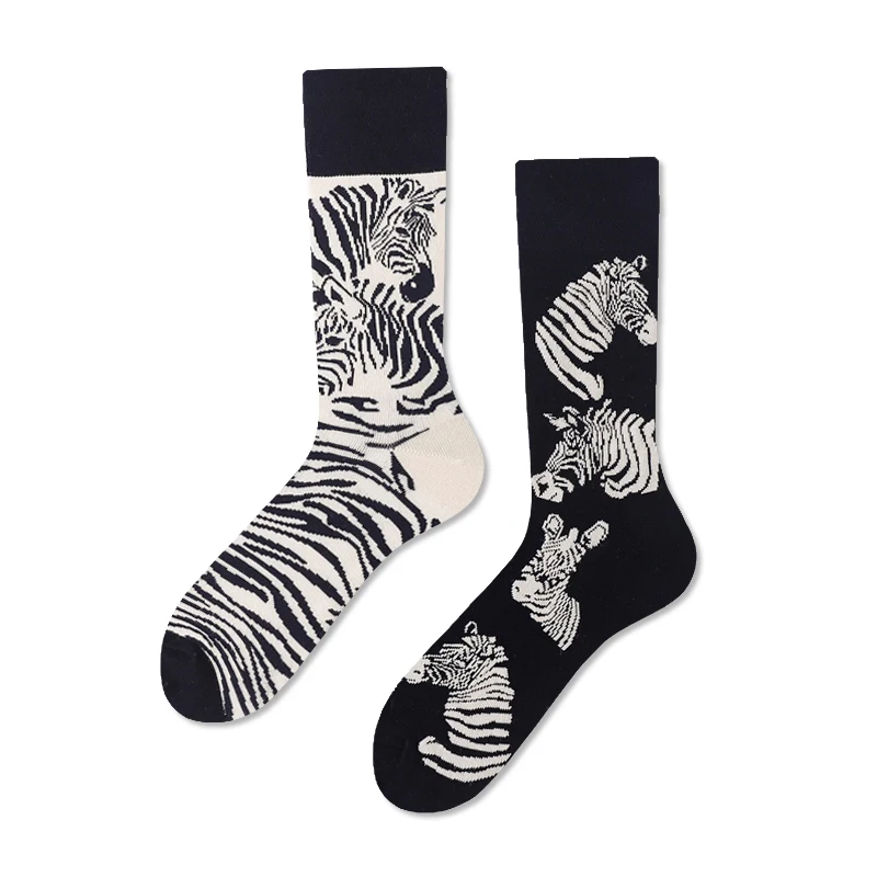 AB Tide-Chaussettes colorées unisexes en coton pour hommes et femmes, chaussettes originales, chat, canard, koala, vache, quatre saisons, cadeau d'anniversaire, 1 paire