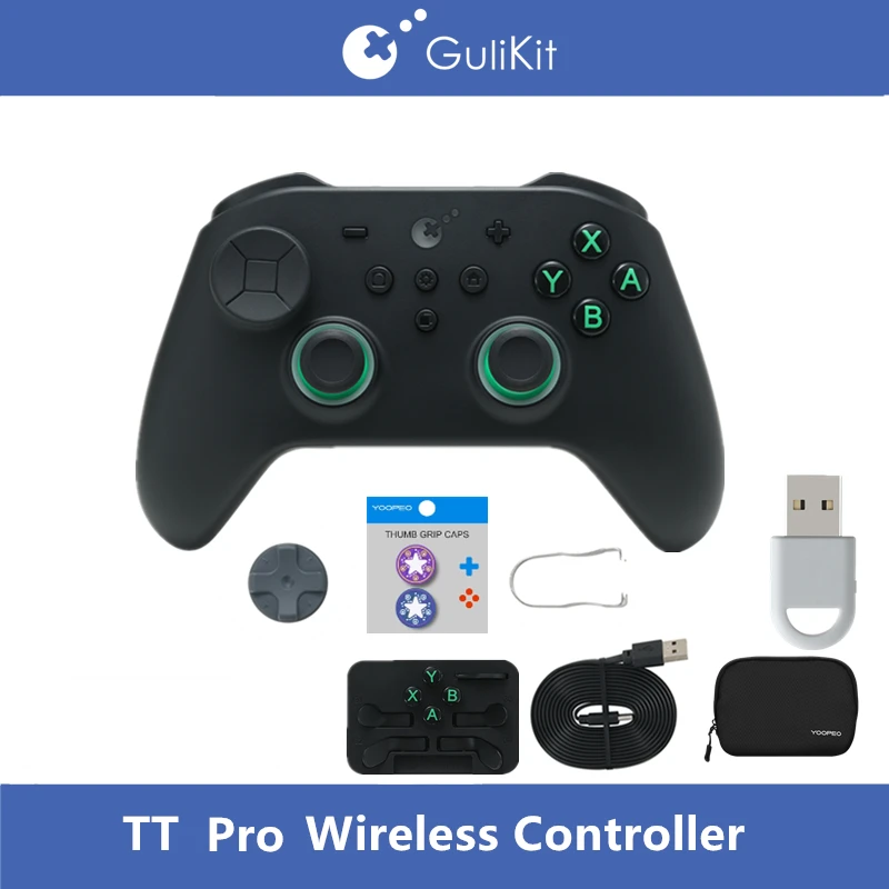 GuliKit gamepad TT max/PRO draadloze controller met TMR-joysticks en triggers Gamepad voor Windows /Nintendo Switch Android iOS