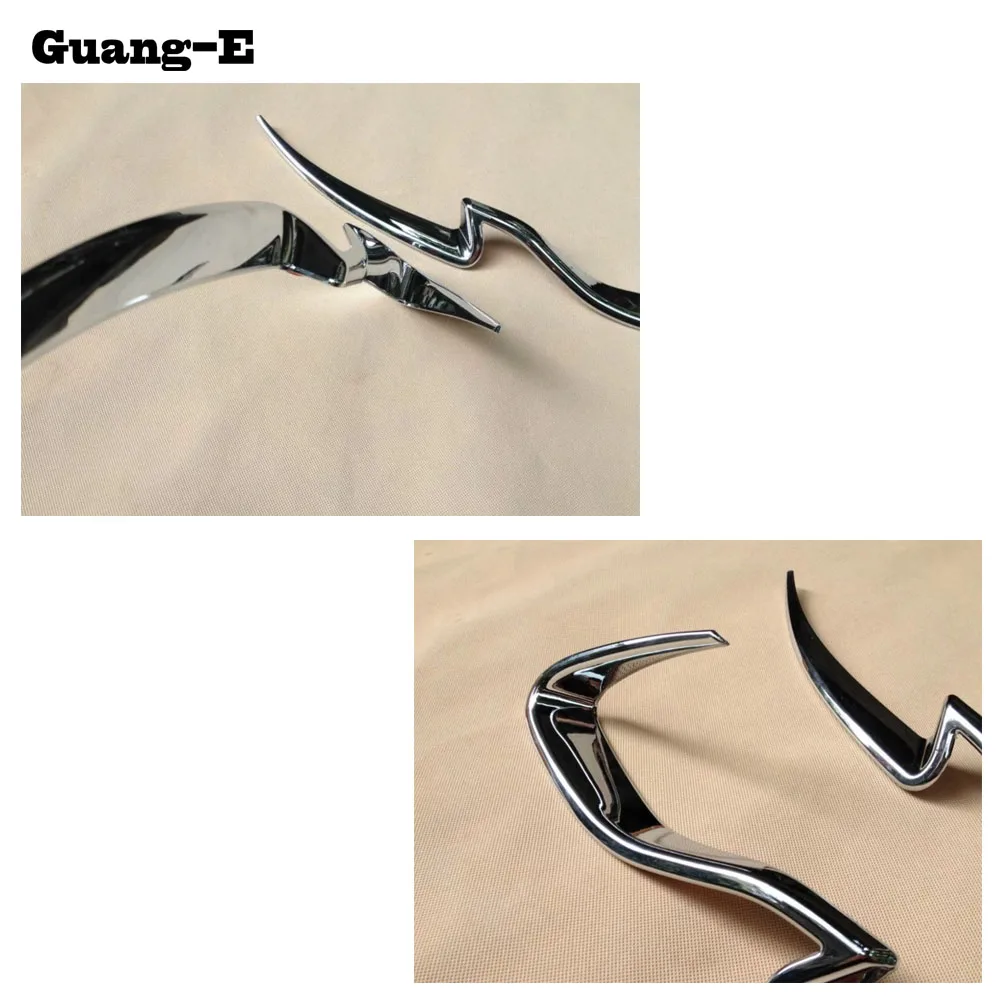Car Front Light Lamp Detector Frame Stick ABS Chrome Cover Trim Eyebrow Frame For Peugeot 2008 2014 2015 2016 2017 2018