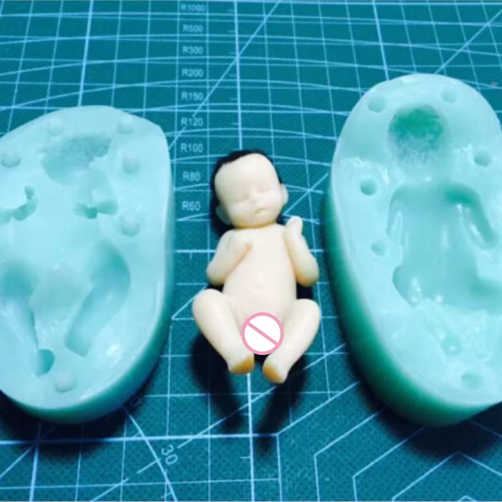 

PRZY Lovely 3d Baby Mold Silicone Cake Decoration Mold New Sleeping Baby Moulds Fondant Silicon Rubber 001