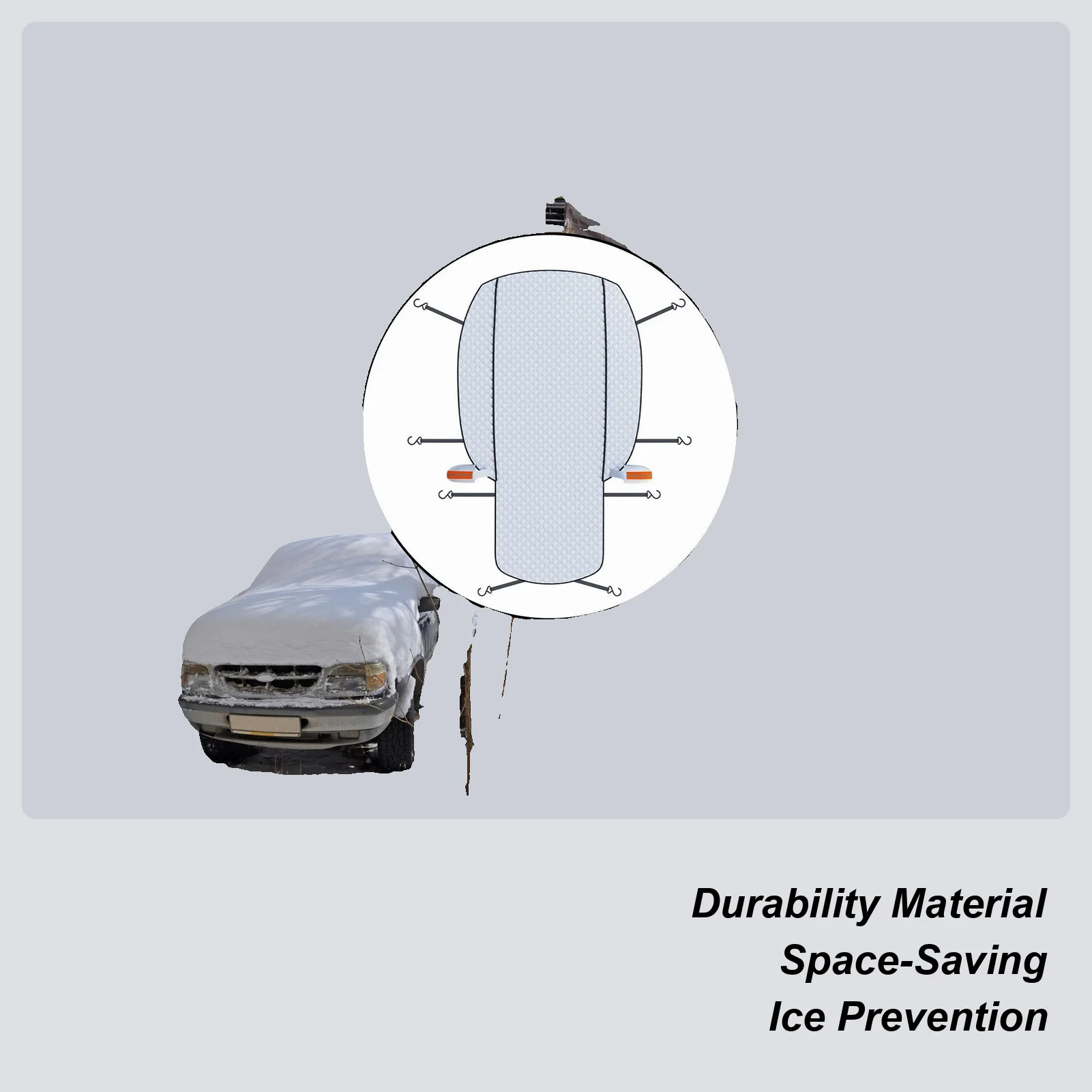 

Car Cover For Snow UV Protection Waterproof Shield Antifrost Winter Car Cover Full Coverage For Outdoor Cold Weather Truck Van