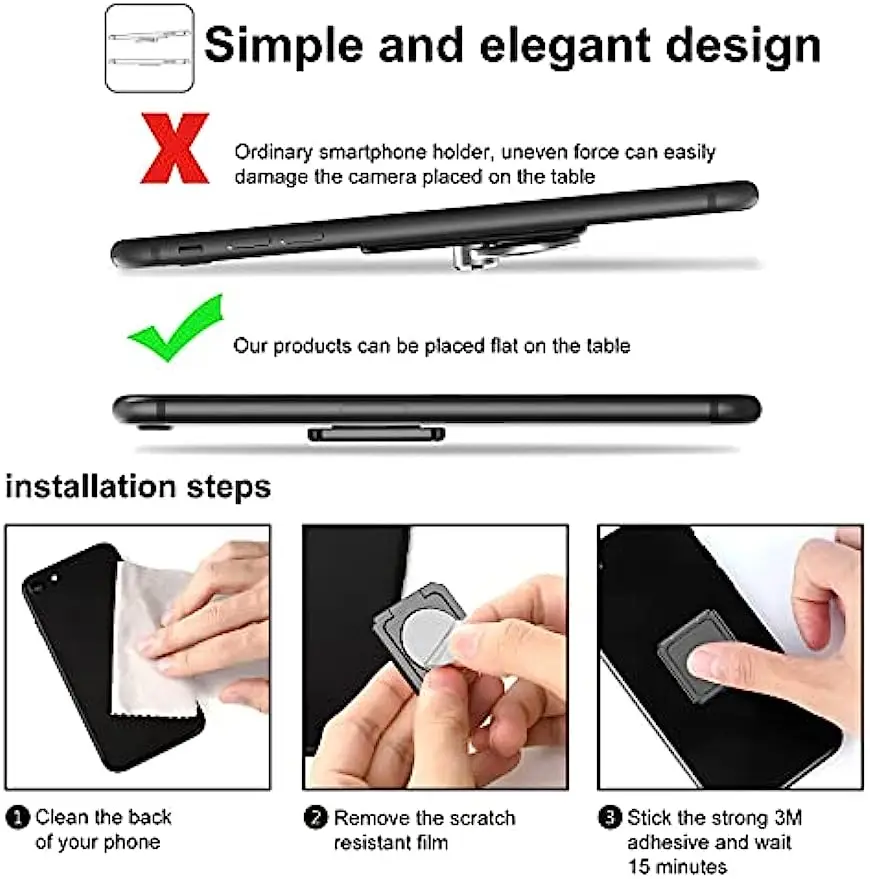 Squar-Soporte de anillo de dedo para teléfono móvil, accesorio de Metal con rotación de 360 grados, para iPhone 14, 13 Pro Max y Samsung