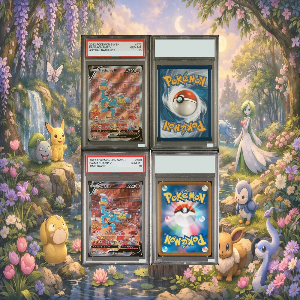 

Machamp V 2022 #172 Astral Radiance DIY PROXY PTCG GRADED COLLECTION CARD GEM MT10 Card HOLOGRAPHIC LABEL CHILD GIFTS TOY