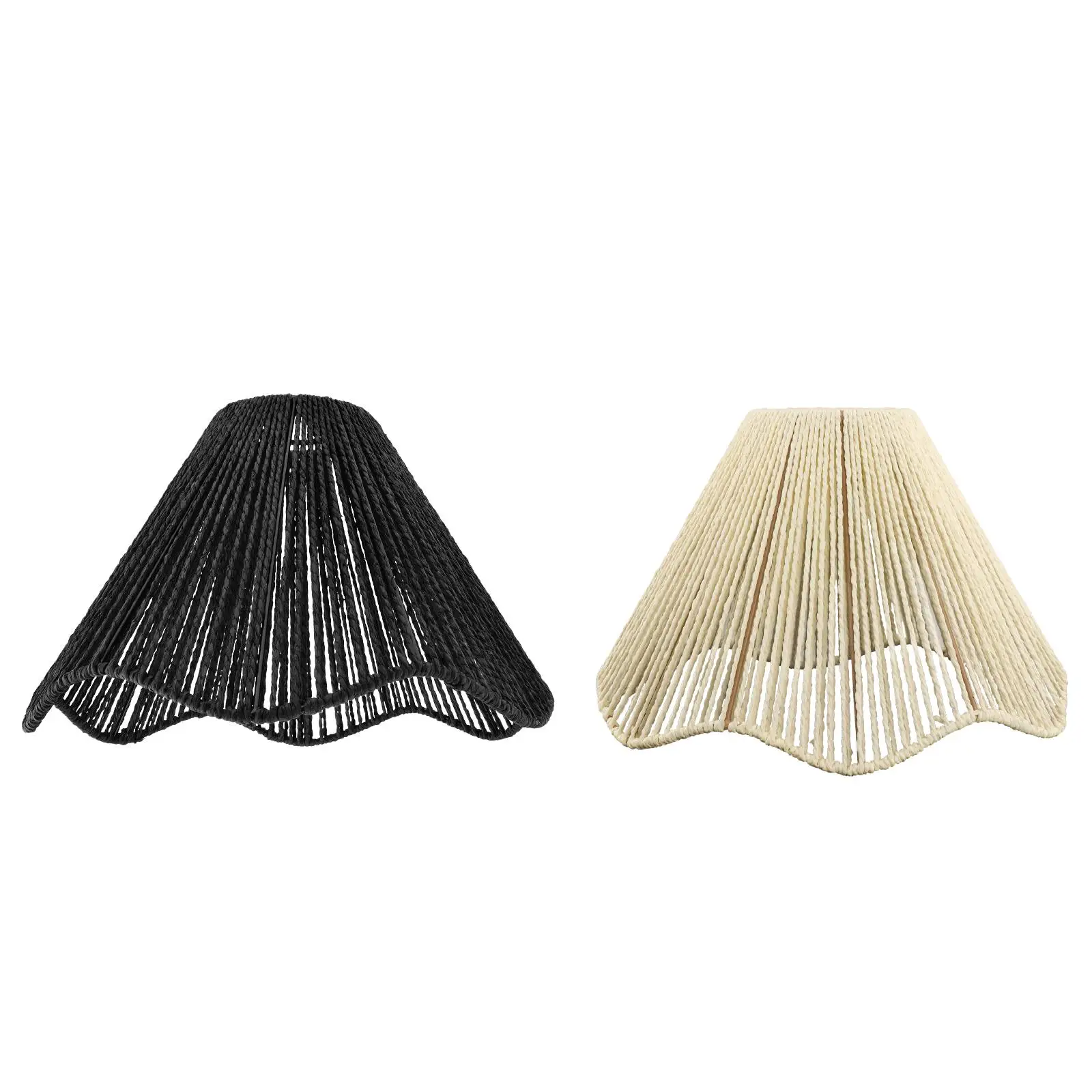 

Woven Lampshade Dustproof Ceiling Lantern Cover for Teahouse Cafe Farmhouse