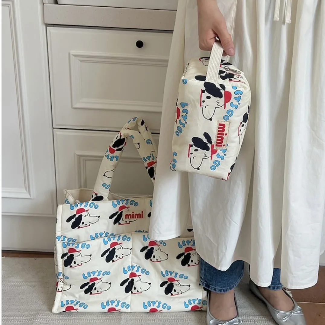 Ins Multi-functional Printing Large-capacity Shoulder Bag Cute Baby Walking Mother and Baby Bag Light Going Out Mommy Bag