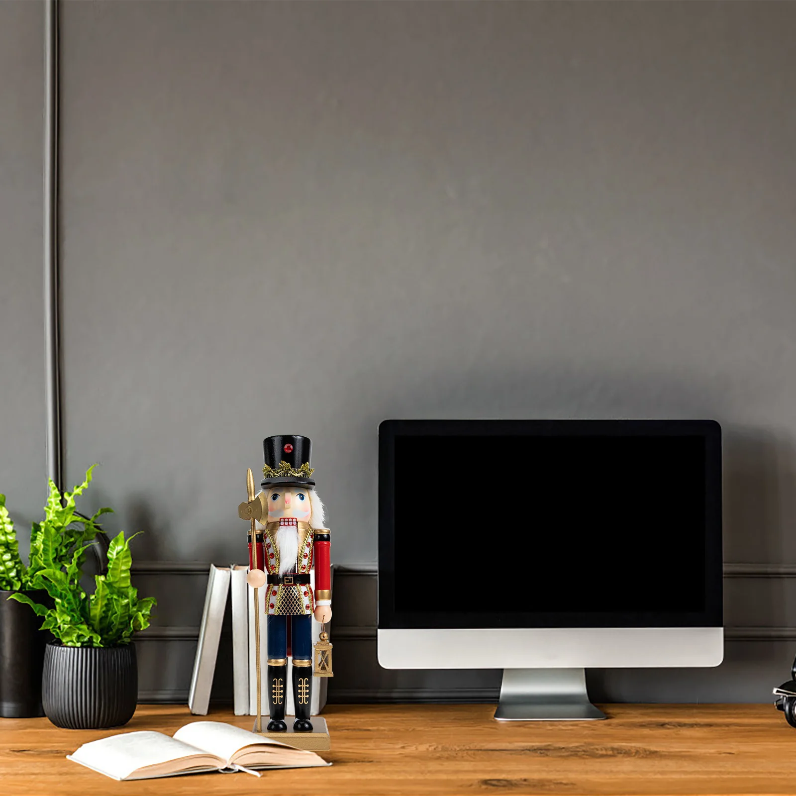 

Wooden Nutcracker Adorn Premium Craft Home Decor for Kitchen Coffee Table Bookcase Display Ornament Gift Nutcracker Decor