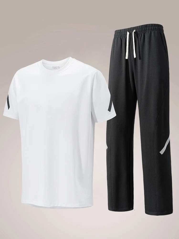

American High Street Faion Brand Summer New Loose Casual Sport ort Sve Long Pants Set Men's Faion Trending Haome