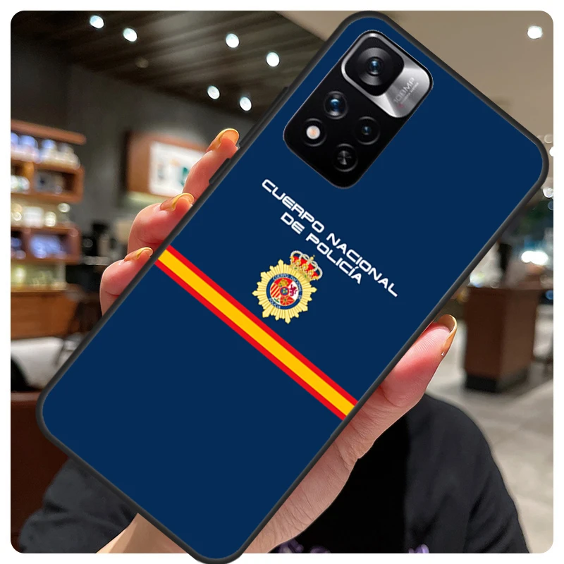 Spain National Police logo For Redmi 10 9C 10C 12C Cover For Xiaomi Redmi Note 12 Pro 10 9 8 11 Pro 9S 10S 11S 12S Case
