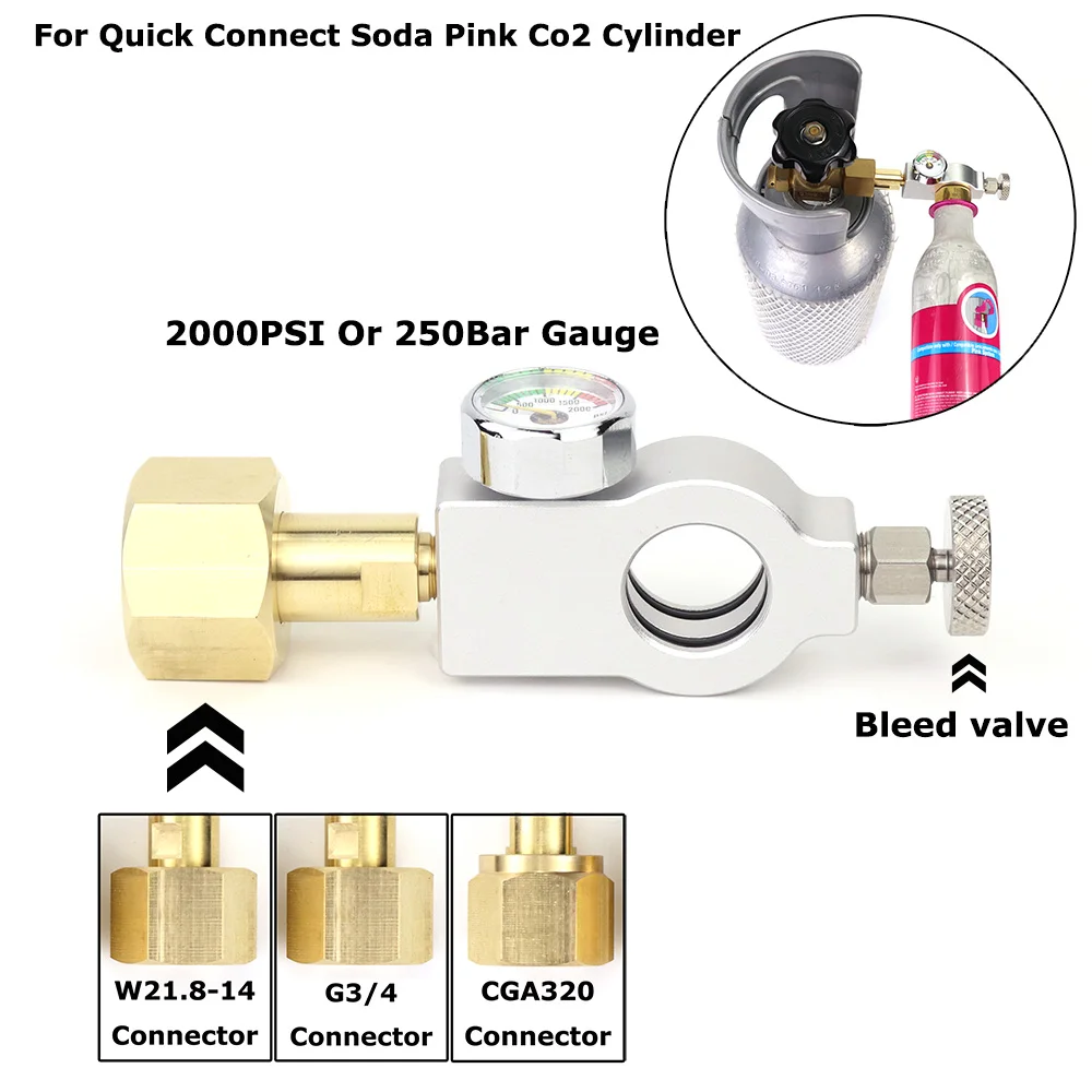 Imagem -02 - Quick Connect Co2 Cilindro Fill Station Adaptador Fit Sodastream Aqua Art Rosa