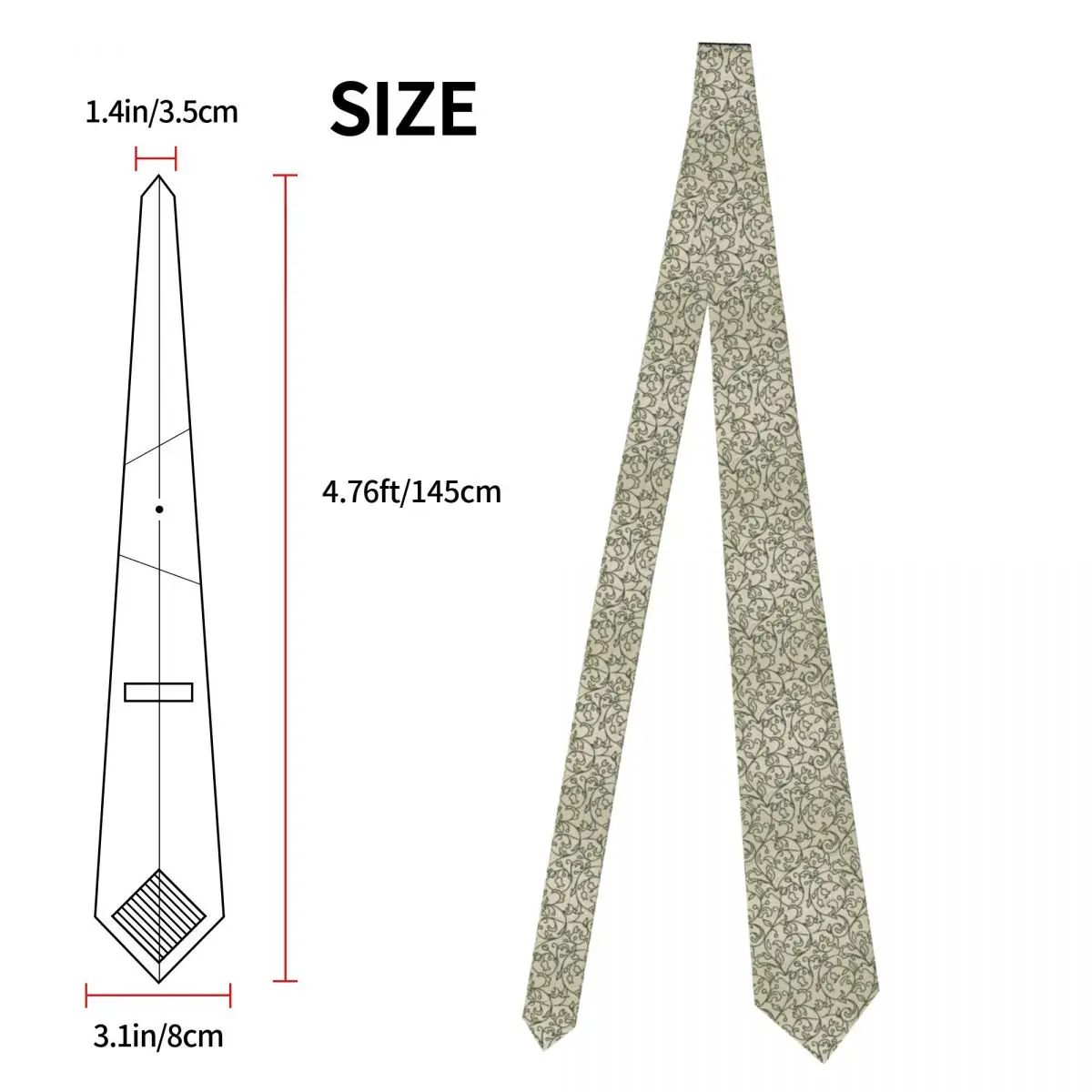 Men's Tie Floral Pattern Neck Ties Vintage Vintage Cool Collar Tie Pattern Daily Wear Quality Necktie Accessories