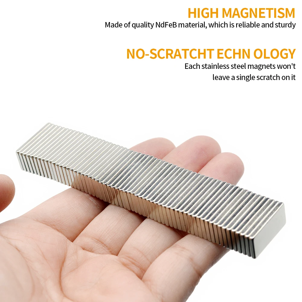 20x10x2mm Super Strong Block Neodymium Magnet N35 Powerful Magnetic NdfeB Permanent Refrigerator Magnet imanes DIY
