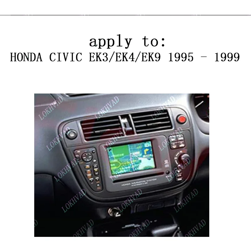 2 Din 9 Inch Car Fascia Frame for HONDA CIVIC EK3/EK4/EK9 1995 - 1999 DVD GPS Android Mount Kit Trim Panel Dash Bezel