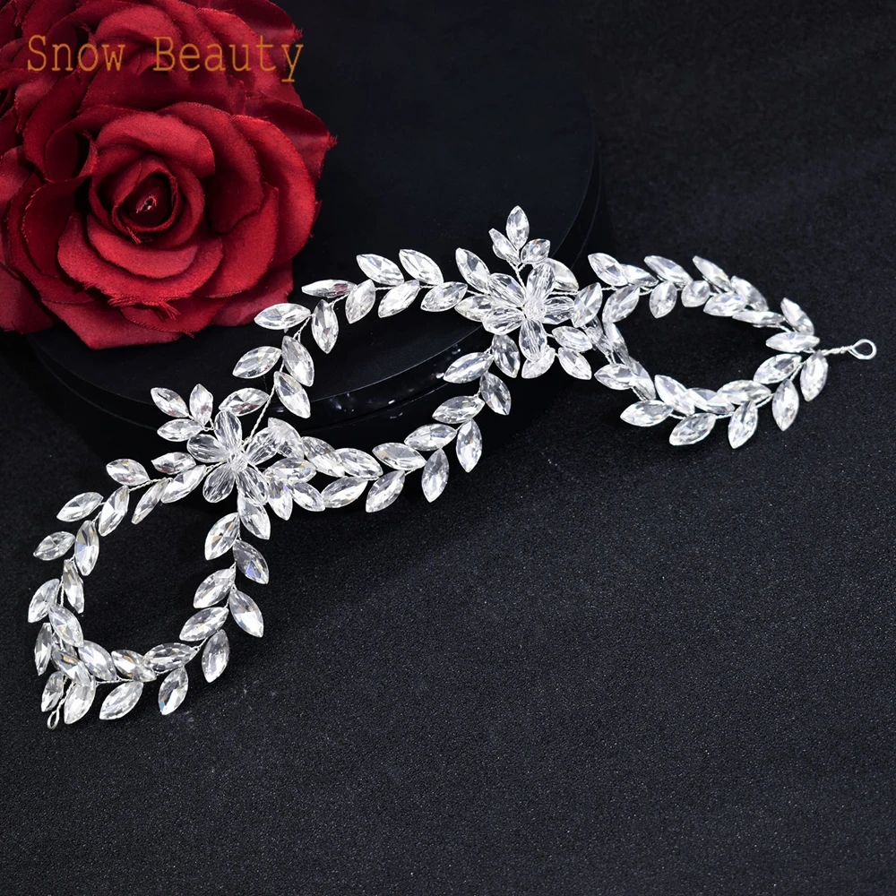 DZ002 diademas de boda con diamantes de imitación para novias, Tiaras hechas a mano, tocados nupciales plateados, tocado de boda de cristal, Tiaras de fiesta