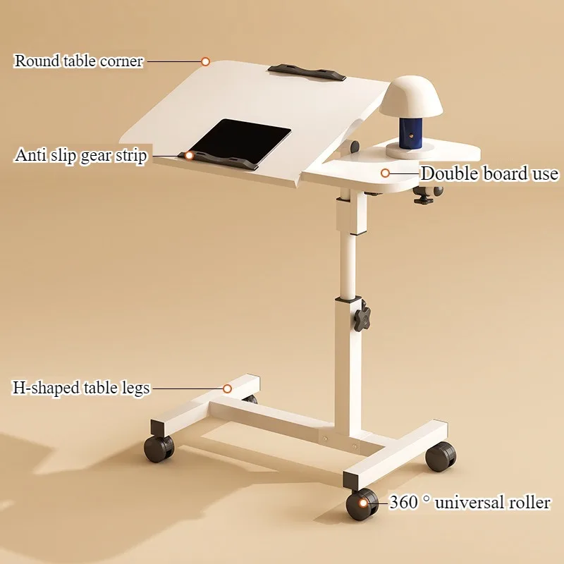 Folding computer desk bracket Floor-to-ceiling reading reading puzzle rack Lazy simple lifting movable bedside table